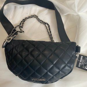 Steven Madden Black Quilted Belt Bag BMandie
